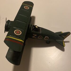 Vintage WWI Trench Art biplane